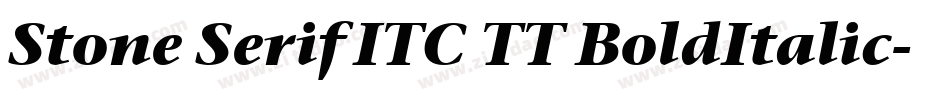 Stone Serif ITC TT BoldItalic字体转换